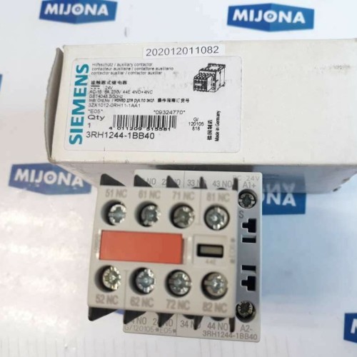 Siemens 3RH1244 1BB40 CONTACTOR AC15 6A 230V 44E 4NO 4NC 3RH1911 1GA04 3AA11