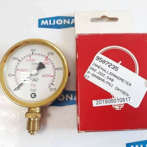 AGA 202 222 548 manometer 0-300bar psi OXYGEN