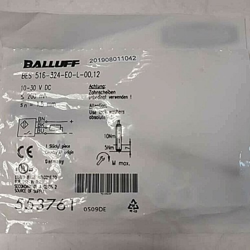BALLUFF BES 516 324 EO L 00 12 PROXIMITY SENSOR NÄHERUNGSSENSOR 10-30 V DC