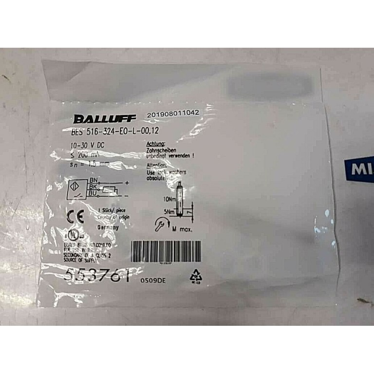BALLUFF BES 516 324 EO L 00 12 PROXIMITY SENSOR NÄHERUNGSSENSOR 10-30 V DC