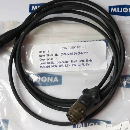 LEAD RADIO CONNECTOR ELECT BOTH ENDS 1,5M NOM O/A LEN P/N 93 RL SM New old stock