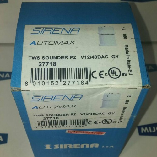 Sirena Automax TWS sounder PZ V12/48DAC 27718
