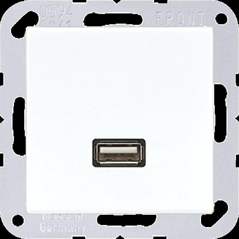 Jung MAA1122 USB 2.0  with supporting frame screw fixing only IVORY