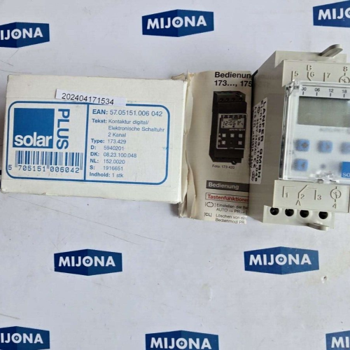 SOLAR PLUS  08 23 100 048 KONTAKTUR DIGITAL 2 KANAL 230V 240VAC 250V NEW OLD STO