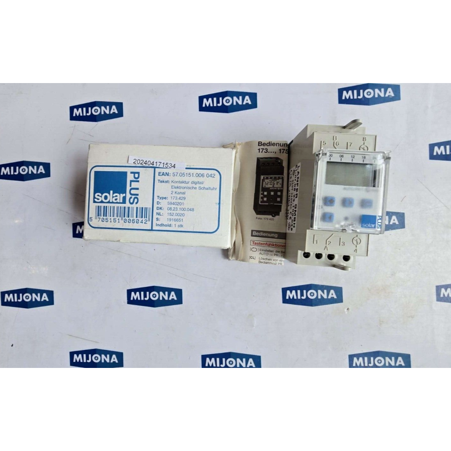 SOLAR PLUS  08 23 100 048 KONTAKTUR DIGITAL 2 KANAL 230V 240VAC 250V NEW OLD STO