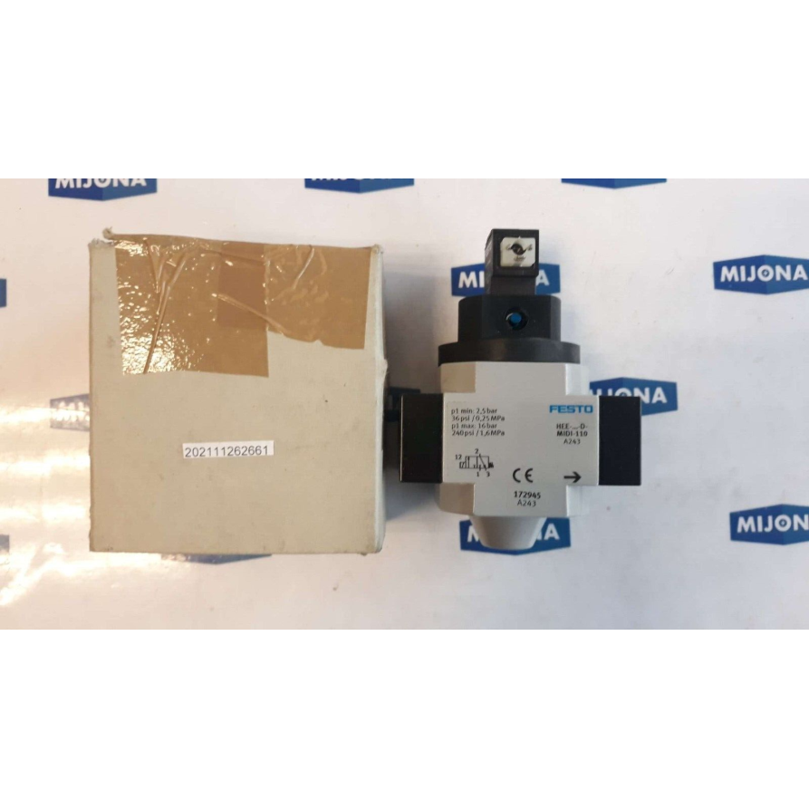 FESTO HEE D MIDI 110 172945 2.5bar 36psi 0.25MPa MSEB 3 110V AC new old stock