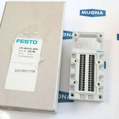FESTO CPX AB 8 KL 4POL  ANSCHLUSSBLOCK 195708 NEW OLD STOCK