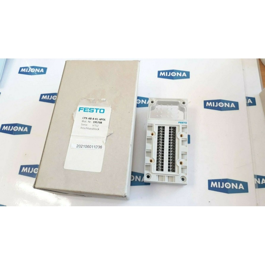 FESTO CPX AB 8 KL 4POL  ANSCHLUSSBLOCK 195708 NEW OLD STOCK