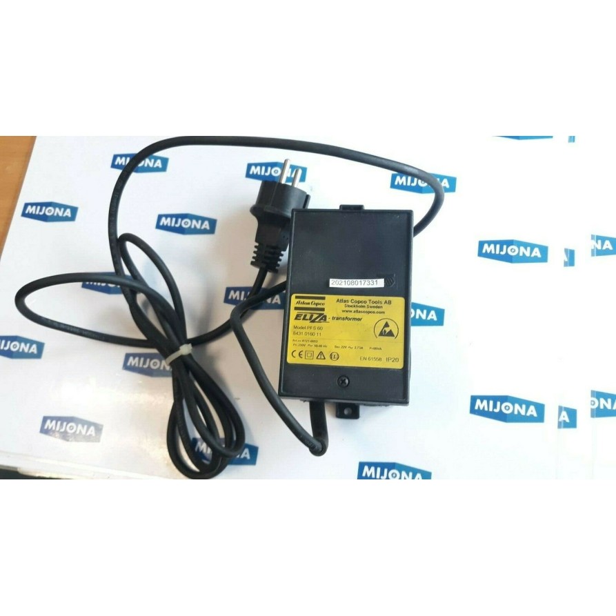 Atlas Copco PFS 60 ELIZA TRANSFORMER PFS60 8431 0160 11 230V 50-60HZ 22V 2.73A