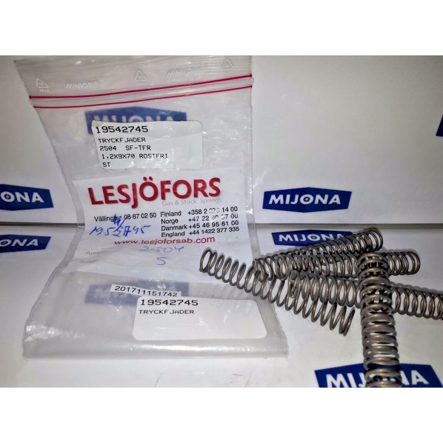 LESJÖFORS Fahrwerksfeder 2504 sf-tfr 19542745 (Preis pro 5 Stück) LESJÖFORS Fahrwerksfeder 2504 sf-tfr 19542745 (Preis pro 5 Stück)