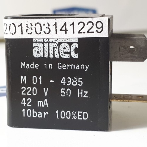 Aintec M01-4985 Solenoid Coil 220v 50 Hz 42 MA Aintec M01-4985 Solenoid Coil 220v 50 Hz 42 MA
