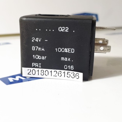 Wabco Solenoid Coil 24V 87mA PRI 016 10bar 8mm