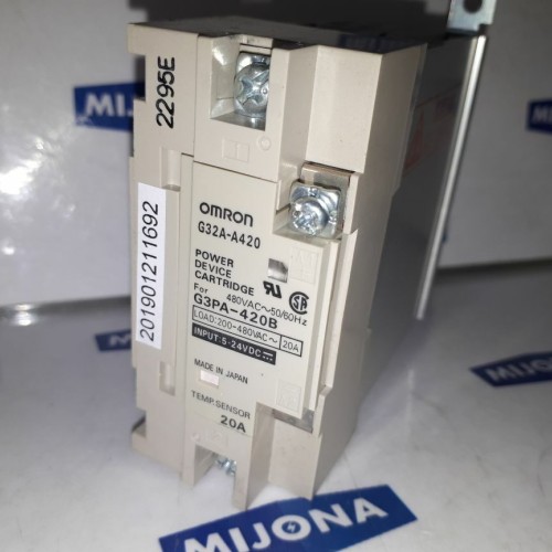 Omron G32A-A420 power device cartridge for 480VAC G3PA-420B (new old stock) Omron G32A-A420 power device cartridge for 480VAC G3PA-420B (new old stock)