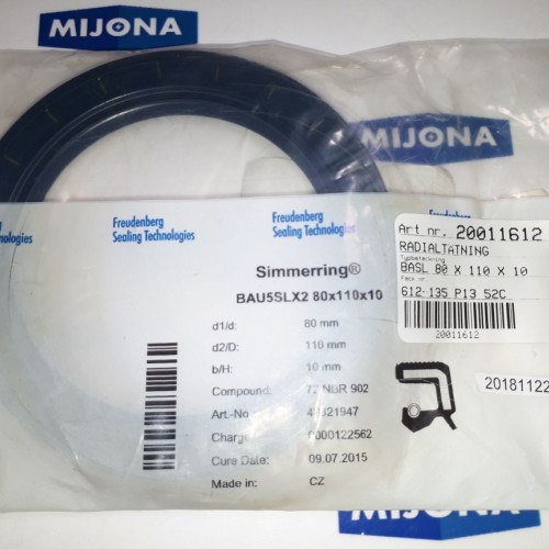 Simmerring BAU5SLX2 80x110x10
