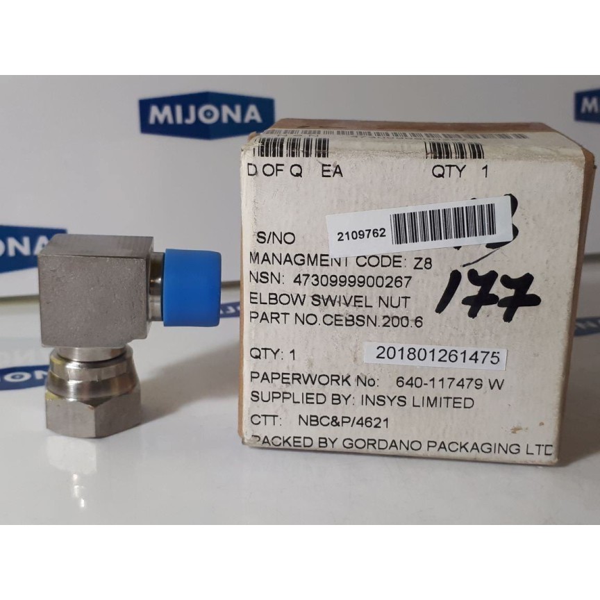 Elbow swivel nut CEBSN 200.6