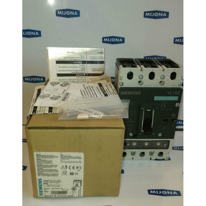 Siemens 3VL2716-2AS33-0AB1 3P 160A 70kA 415V AC CIRQUIT BREAKER