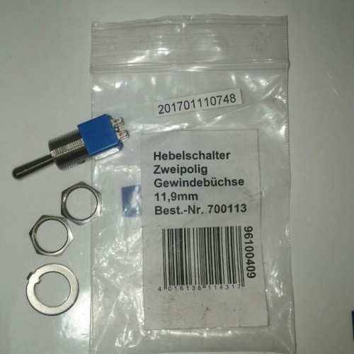 Hebelschalter zweipolig gewindebuchse 11,9 mm 700113