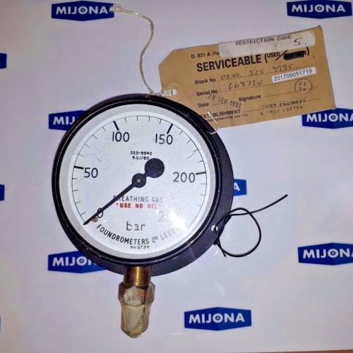 Foundrometers Leeds Pressure Gauge 663734 525-9995 B.S.1780