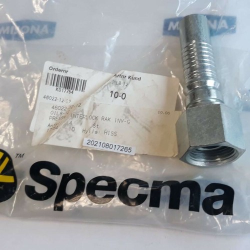 SPECMA HYDRAULIC OIL8 12 PRESSN INTERLOCK RAK INV G 46022 12 12 NEW OLD STOCK