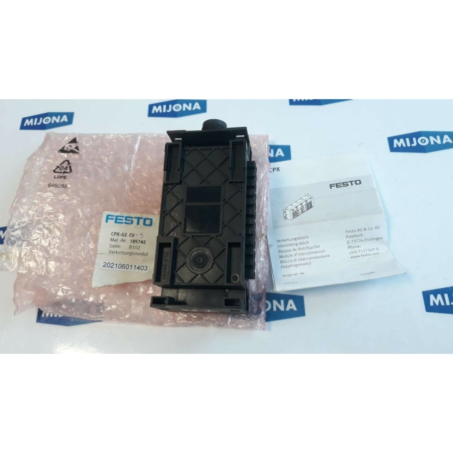Festo CPX GE EV S Verkettung modul 195746 Chaining module NEW OLD STOCK