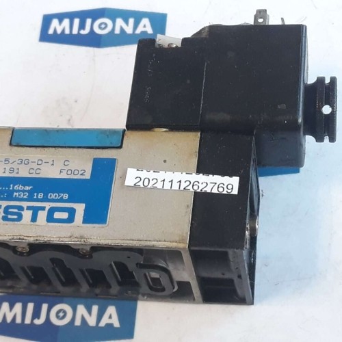 Festo MDH 5 3G D 1 C 3-16BAR 043 191 CCSolenoid Valve Festo MDH 5 3G D 1 C 3-16BAR 043 191 CCSolenoid Valve