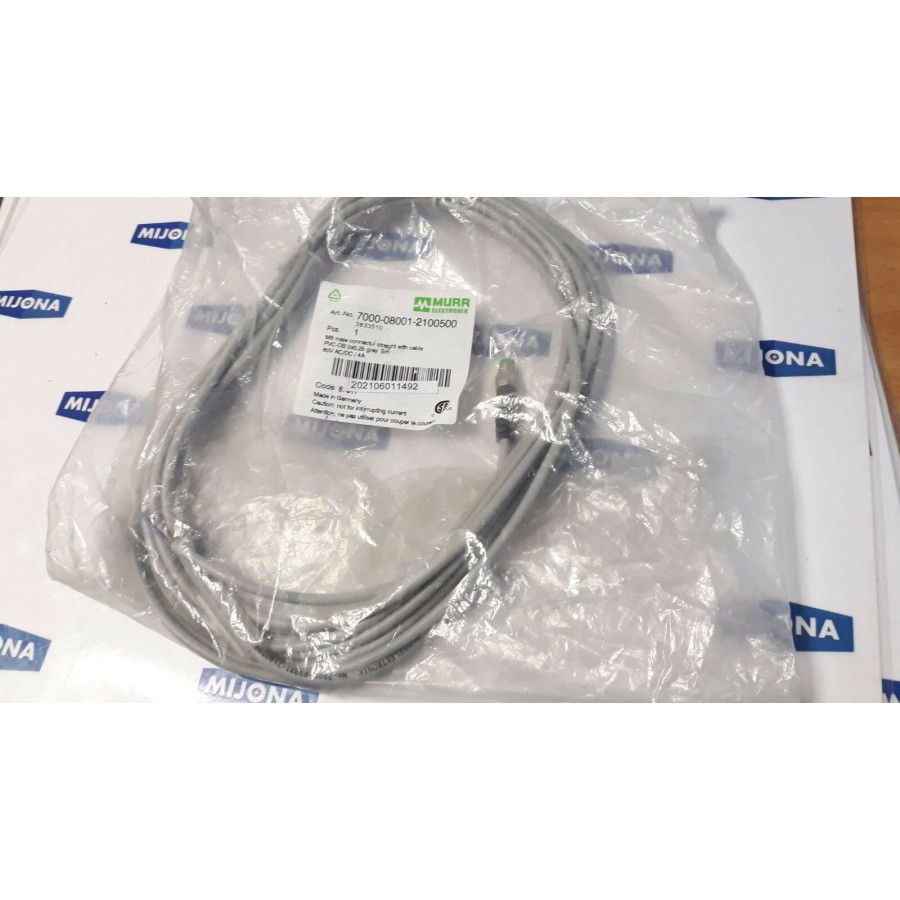 Murr Elektronik 7000 08001 2100500 MALE M8 STRAIGHT 5m CABLE