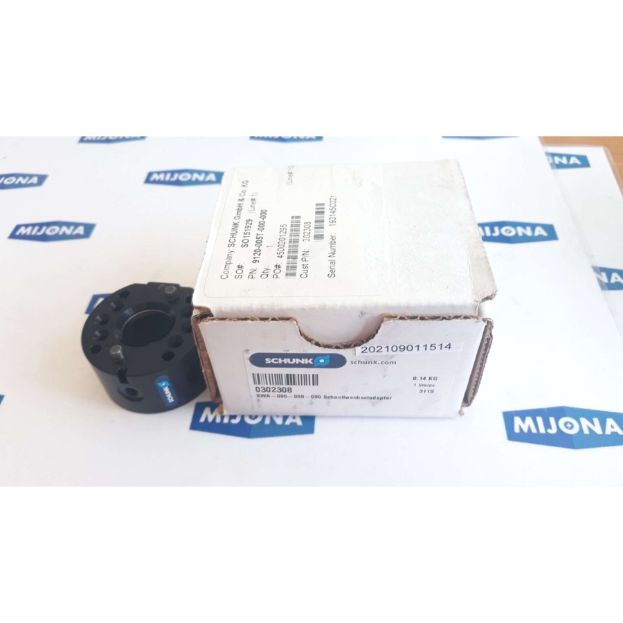 Schunk 0302308 SWA 005 000 000 QUICK-CHANGE ADAPTER SWA005000000 NEW OLD STOCK