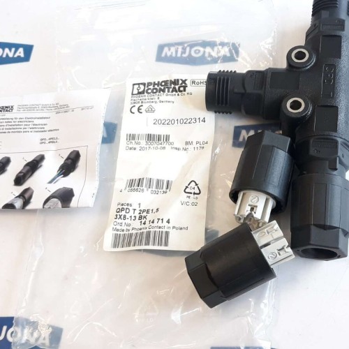 Phoenix Contact QPD T 2 PE1.5 3X8 13 BK 1414714 CABLE CONNECTION NEW OLD STOCK