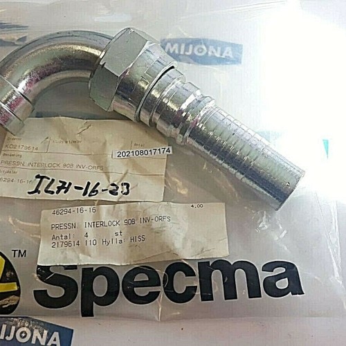 SPECMA 46294 16 16 pressn interlock 90B INV ORFS IL71 16 23 2179614NEW OLD STOCK SPECMA 46294 16 16 pressn interlock 90B INV ORFS IL71 16 23 2179614NEW OLD STOCK