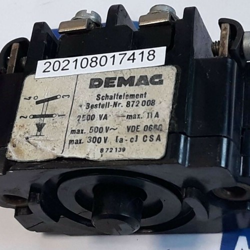 DEMAG Schaltelement  Schalt-Element Kran-Schalter 872 008 2500VA 11A 500V 300V