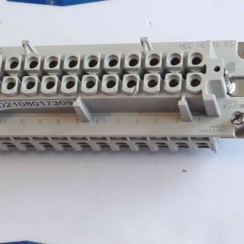 HARTING HDC HE 24 FS CONNECTOR 1211300000 500V 16A 0,6X3,5 PH1