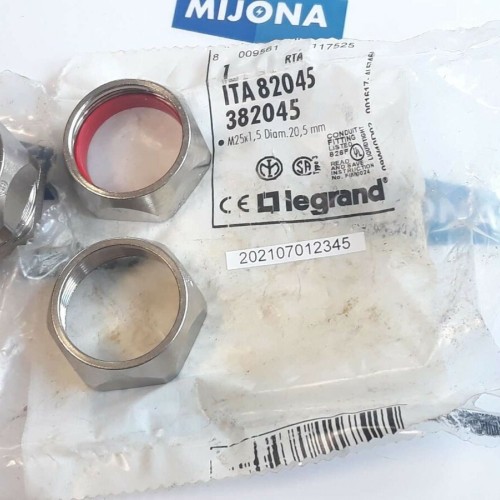 Legrand ITA 82045 382045 M25x1,5 diam 20,5mm (NEW OLD STOCK) Legrand ITA 82045 382045 M25x1,5 diam 20,5mm (NEW OLD STOCK)