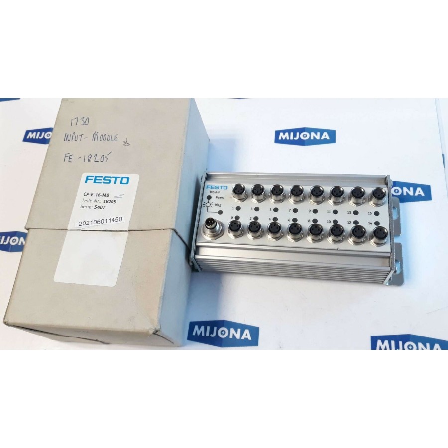 Festo CP E16 M8 18205 Input module new old stock