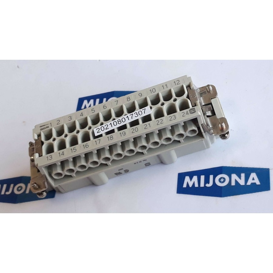 HARTING HAN 24 E M CONNECTOR 16A 500V 6KV HS 12 0,5X3,5 PH1