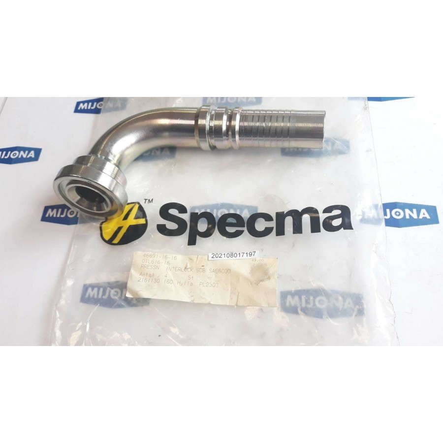 SPECMA HYDRAULIC OIL616 16 PRESSN INTERLOCK 90B SAE600 46691 16 16 NEW OLD STOCK SPECMA HYDRAULIC OIL616 16 PRESSN INTERLOCK 90B SAE600 46691 16 16 NEW OLD STOCK