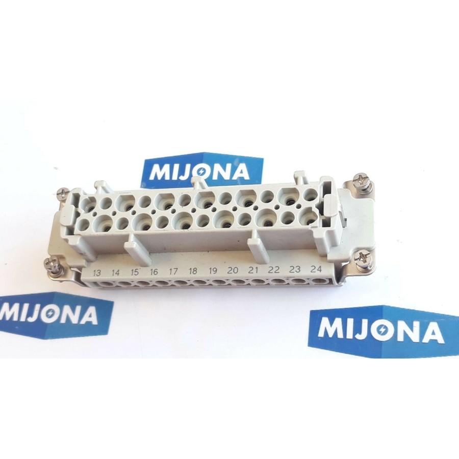 HARTING HAN 24 E F CONNECTOR 16A 500V 6KV HS 12 0,5X3,5 PH1 HARTING HAN 24 E F CONNECTOR 16A 500V 6KV HS 12 0,5X3,5 PH1