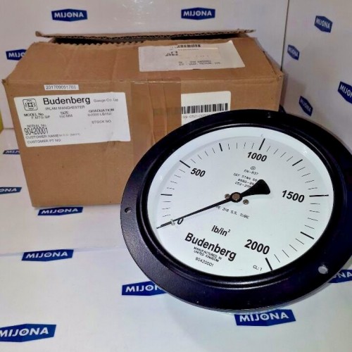 BUDENBERG pressure dial gauge Type: 316 S.S TUBE 90420001 150mm
