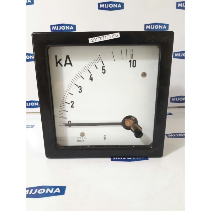 Ampermeter 10kA 140X140X140mm (old stock) 5000/5A Herstellungsjahr 1960