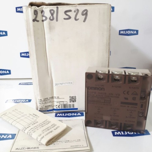 Omron G3PB-545B-3N-VD Solid State Contactor 50/60Hz AC200-480V 45A Omron G3PB-545B-3N-VD Solid State Contactor 50/60Hz AC200-480V 45A