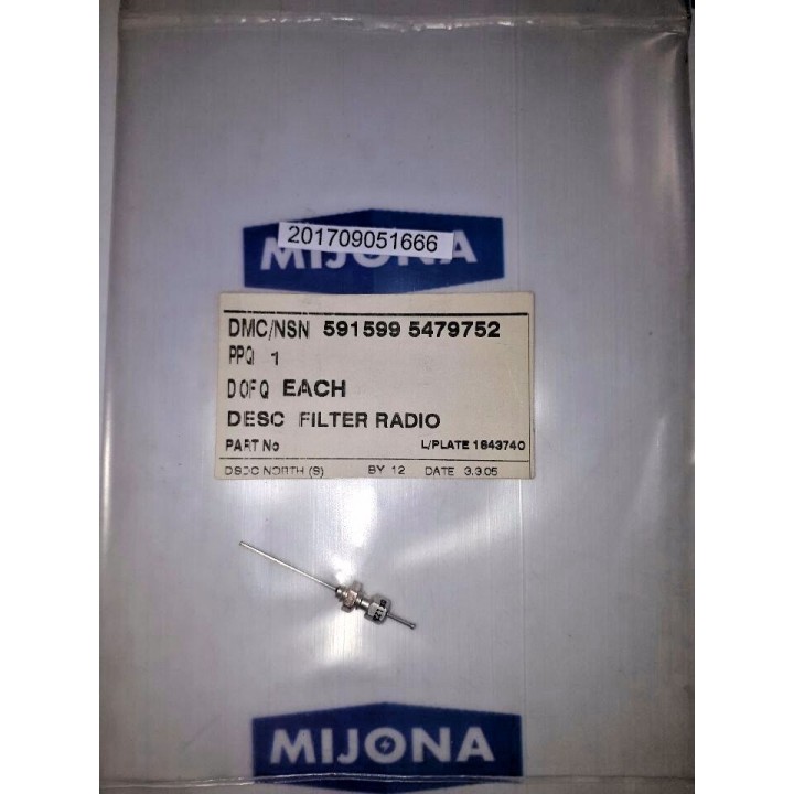 DESC Filter Radio DMC/NSN 591599 5479752 DESC Filter Radio DMC/NSN 591599 5479752