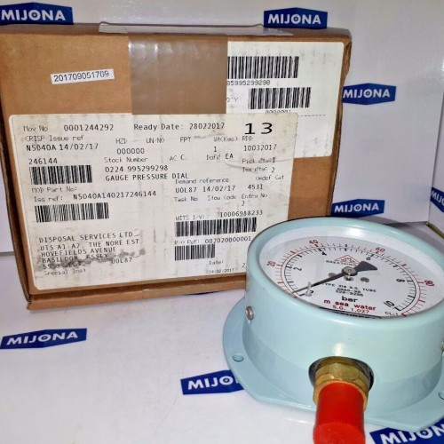 BUDENBERG pressure dial gauge Type 316 S.S TUBE 13245104 100m