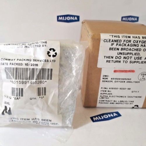 ALPHA ELECTRONICS sensor oxygen analyser NSN 6515991485260 (new old stock)